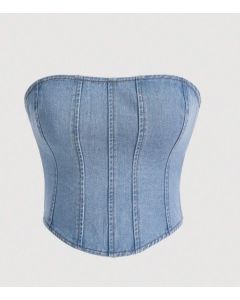 Denim Strapless Top