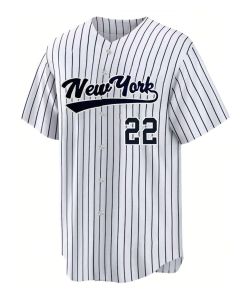 Men's Sportswear White Striped New York Print